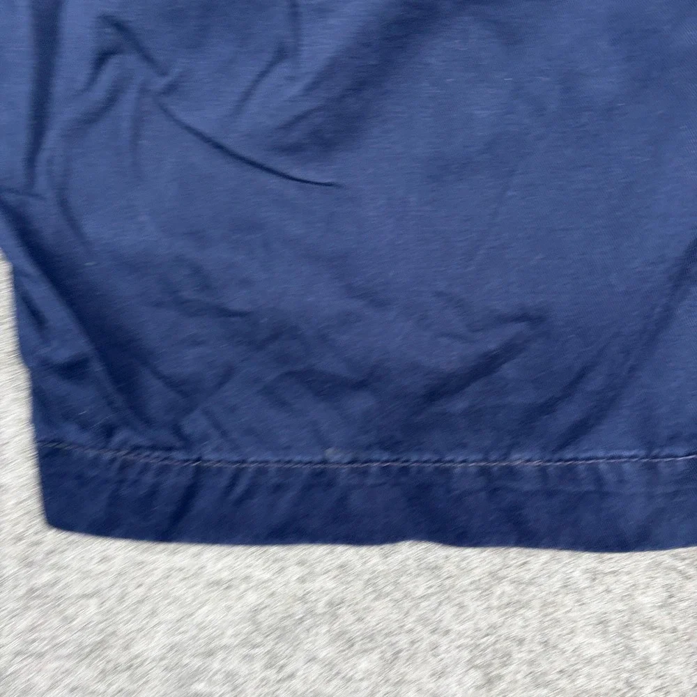 Y2K Arizona Jean Co Shorts Mens 31 Navy Blue Chino Flat Front Surf Casual Cotton